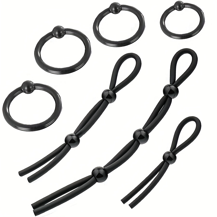 Silicone Cock Ring Sex Toys for Men Penis Rings Set with 7 Different Sizes  for Erection Enhancing, Long Lasting Stronger Strechy Adult Toys for Men or