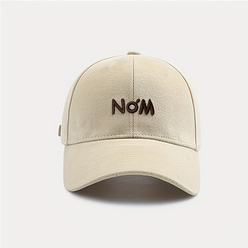 No'M Embroidery Baseball Cap Solid Couple Dad Hats Unisex Sun Hats