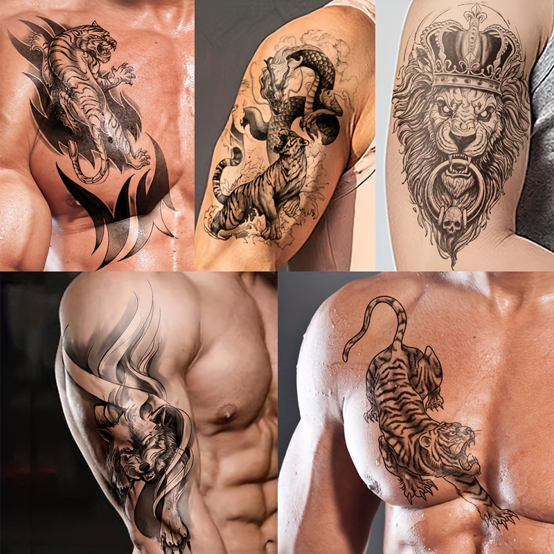 Lion On Arm Tattoo - Temu Australia