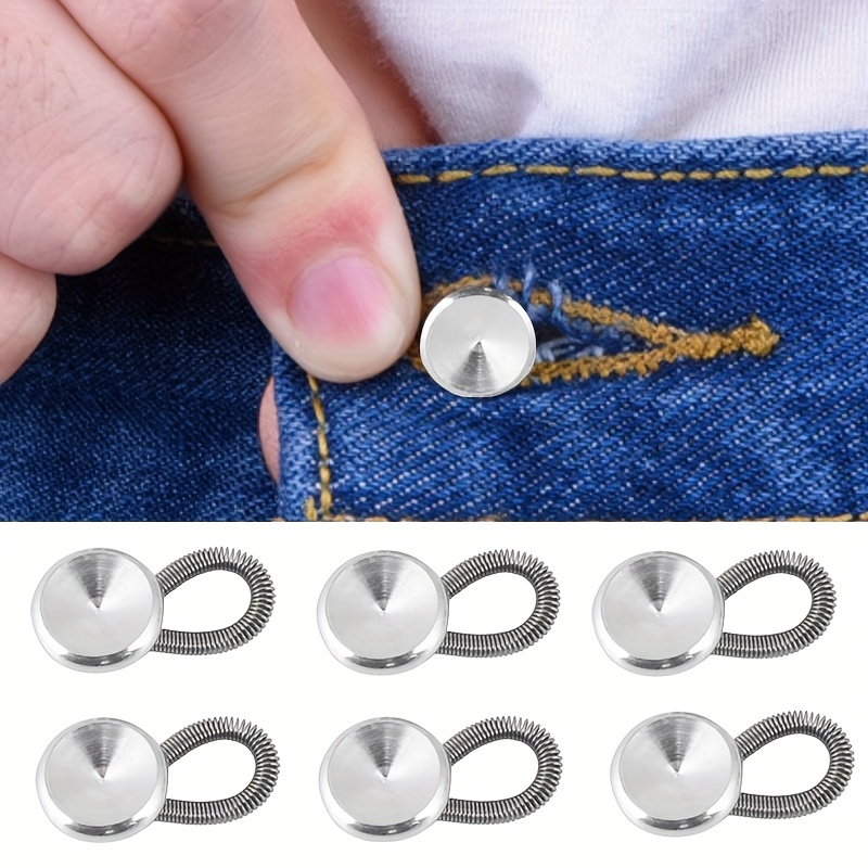 10pcs Metal Collar Buttons Extenders Elastic Neck Extender Wonder Button  For 1/2 Size Expansion Of Men Dress Shirts , Ideal choice for Gifts