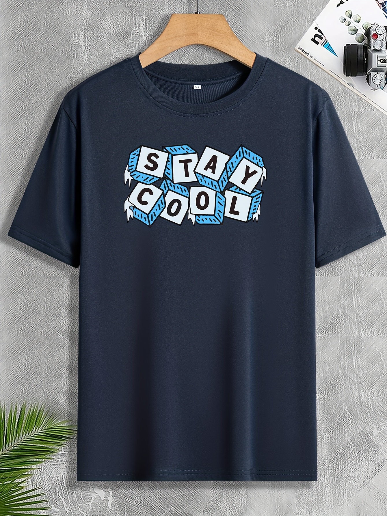skylle Wow undskyldning Stay Cool' Print T Shirt, Tees For Men, Casual Short Sleeve Tshirt For  Summer Spring Fall, Tops As Gifts - Temu Australia