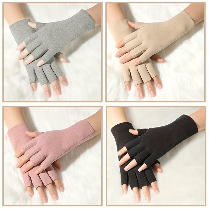 Women's Warm Fingerless Gloves, Durable & Cozy