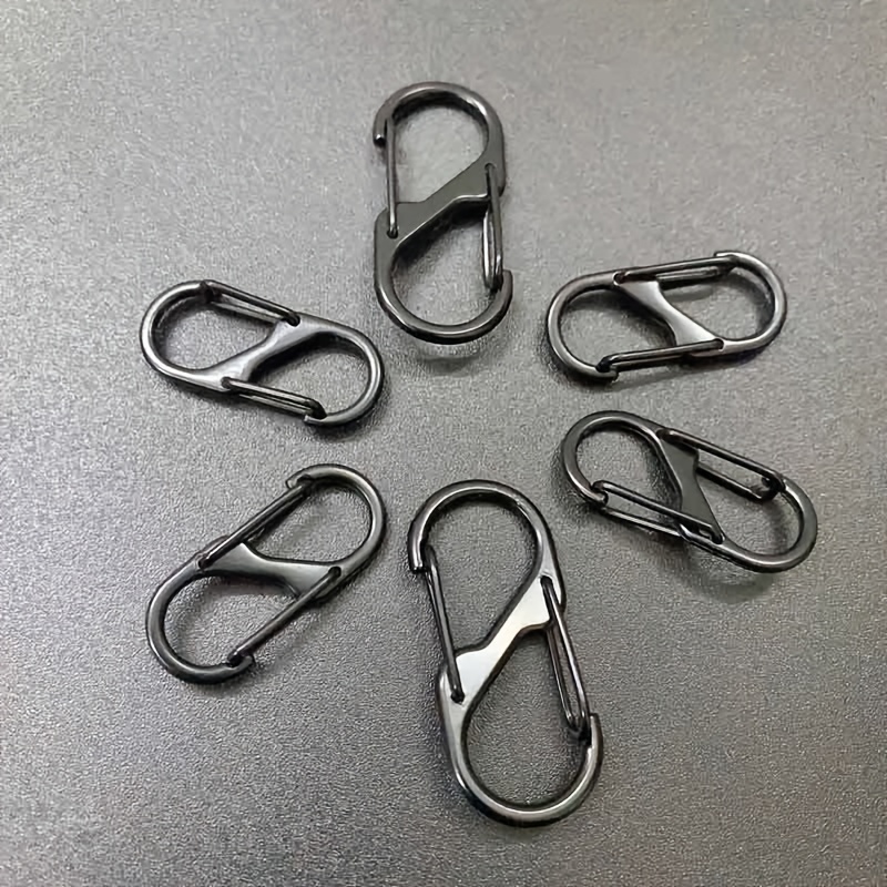 5Pcs/Lot Mini Carabiner Clips Tiny Alloy Spring Snap Hook Keychain Clasps  EDC Small Hanging Buckle