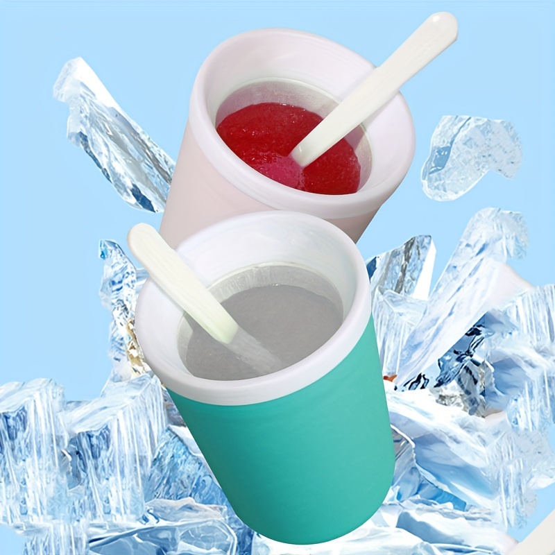 Slushie Maker Cup, Magic Quick Frozen Smoothies Cup, Aluminum Cooling Cup Double Layer Squeeze Cup Slushy Maker, Homemade Ice Cream Maker DIY It for