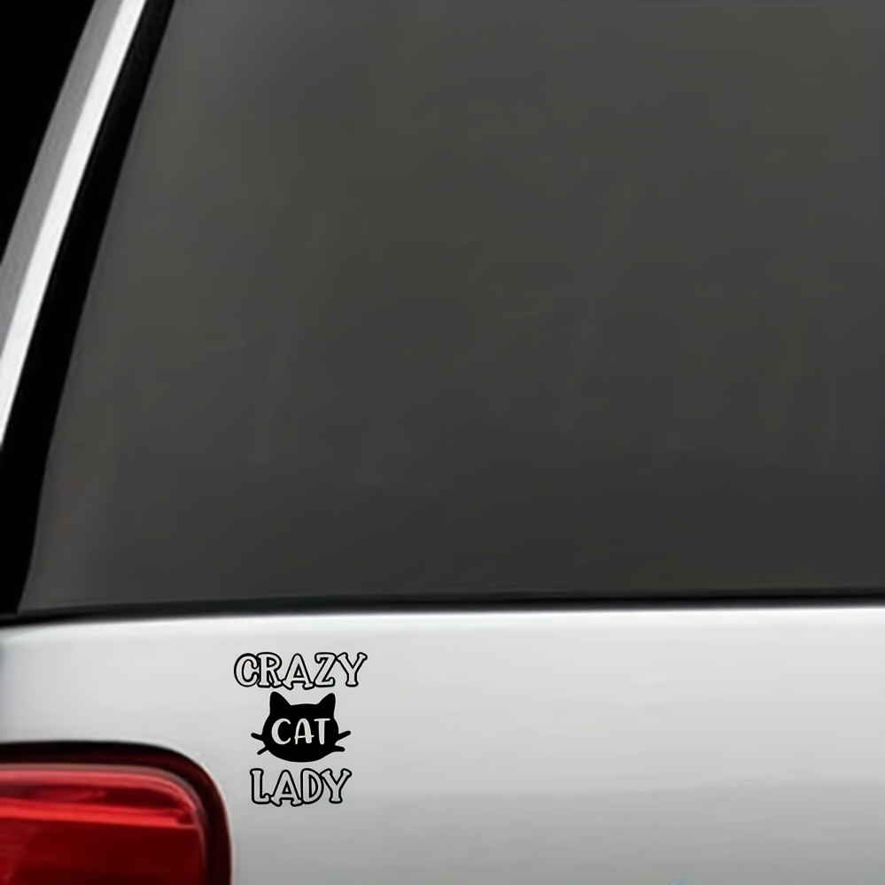 Crazy Cat Lady Decal Sticker Used For Cars Motorcycles Temu