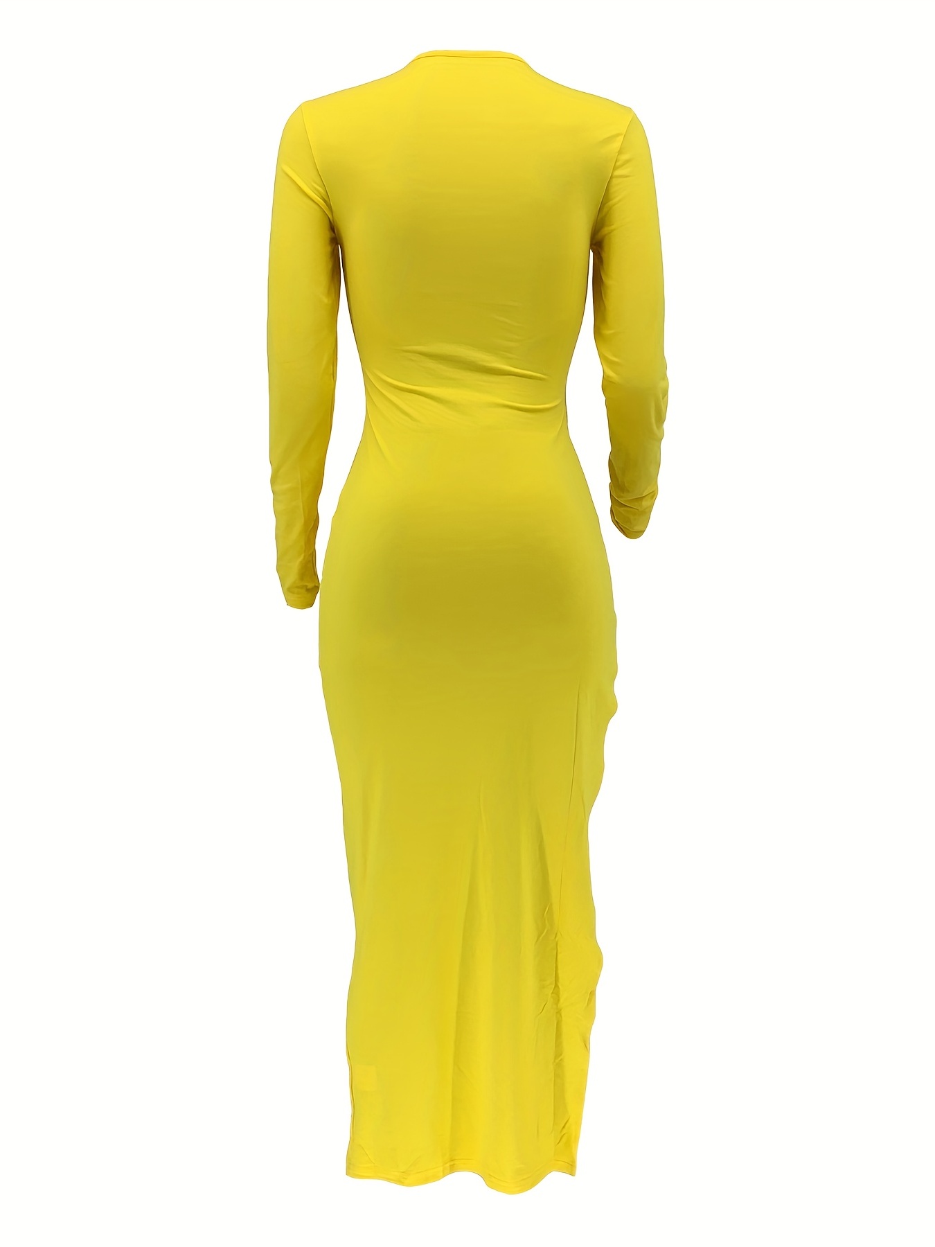 Bright yellow hotsell bodycon dress