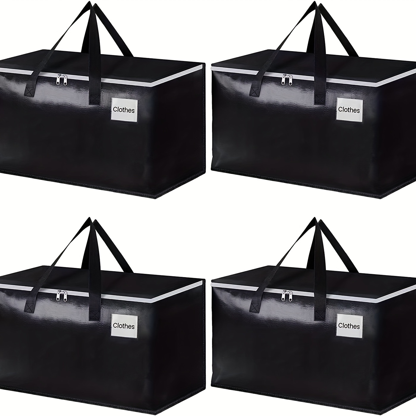 

1pc Extra Large Moving Boxes-moving Bags With Zipper, Carrying Handles And Tag Pocket