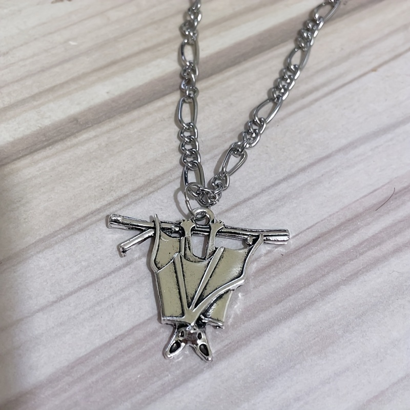 Vintage Inverted Bat Viking Pendant Alloy Necklace Men's - Temu Canada