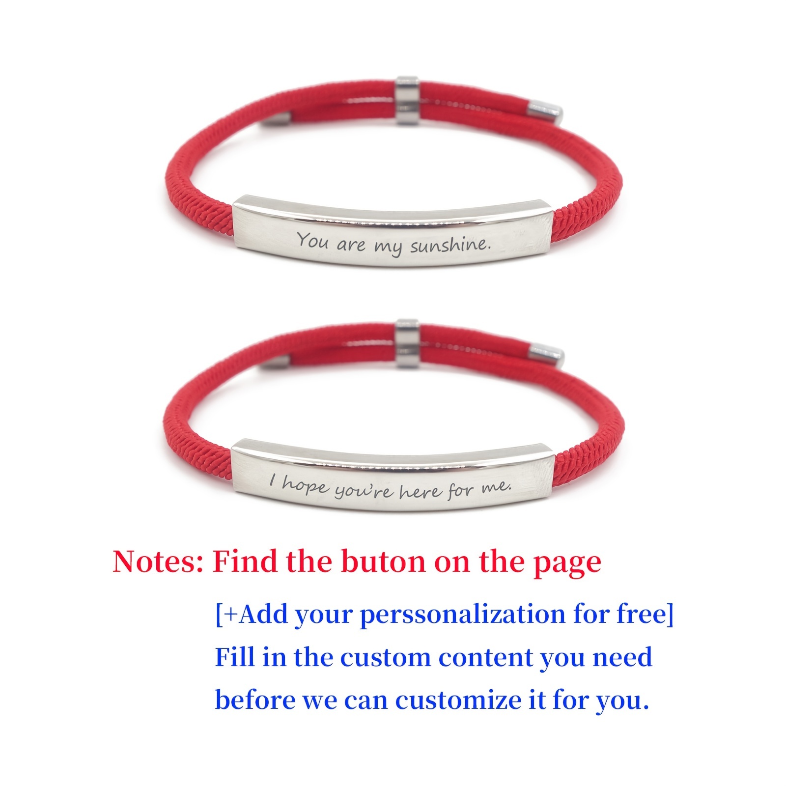 Adjustable Braided Pet Bracelet with Engraved ID