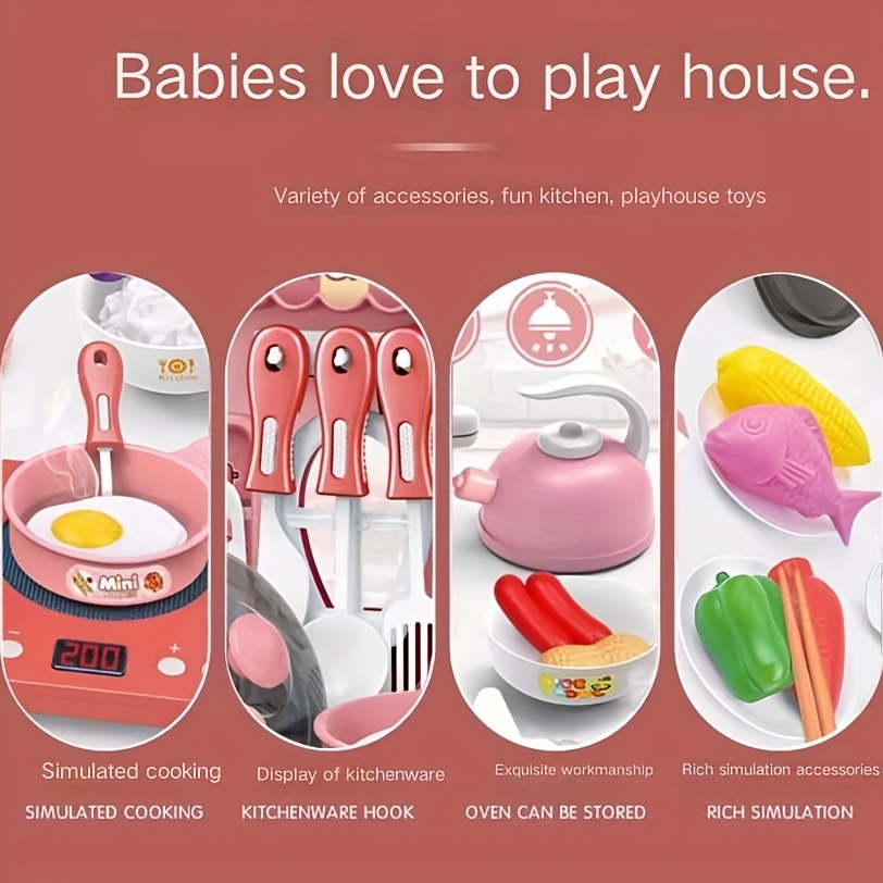 Simulation Kitchen Toy Washing Machine Mini Kitchen Set Tableware Home  Appliances Play House Toy Set - Temu