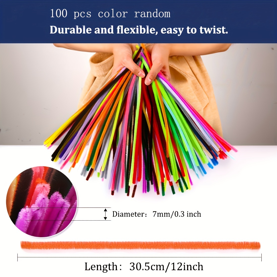 Double Color DIY Twist Stick Hair Arts And Crafts for Kids Ages 3-5 under 10