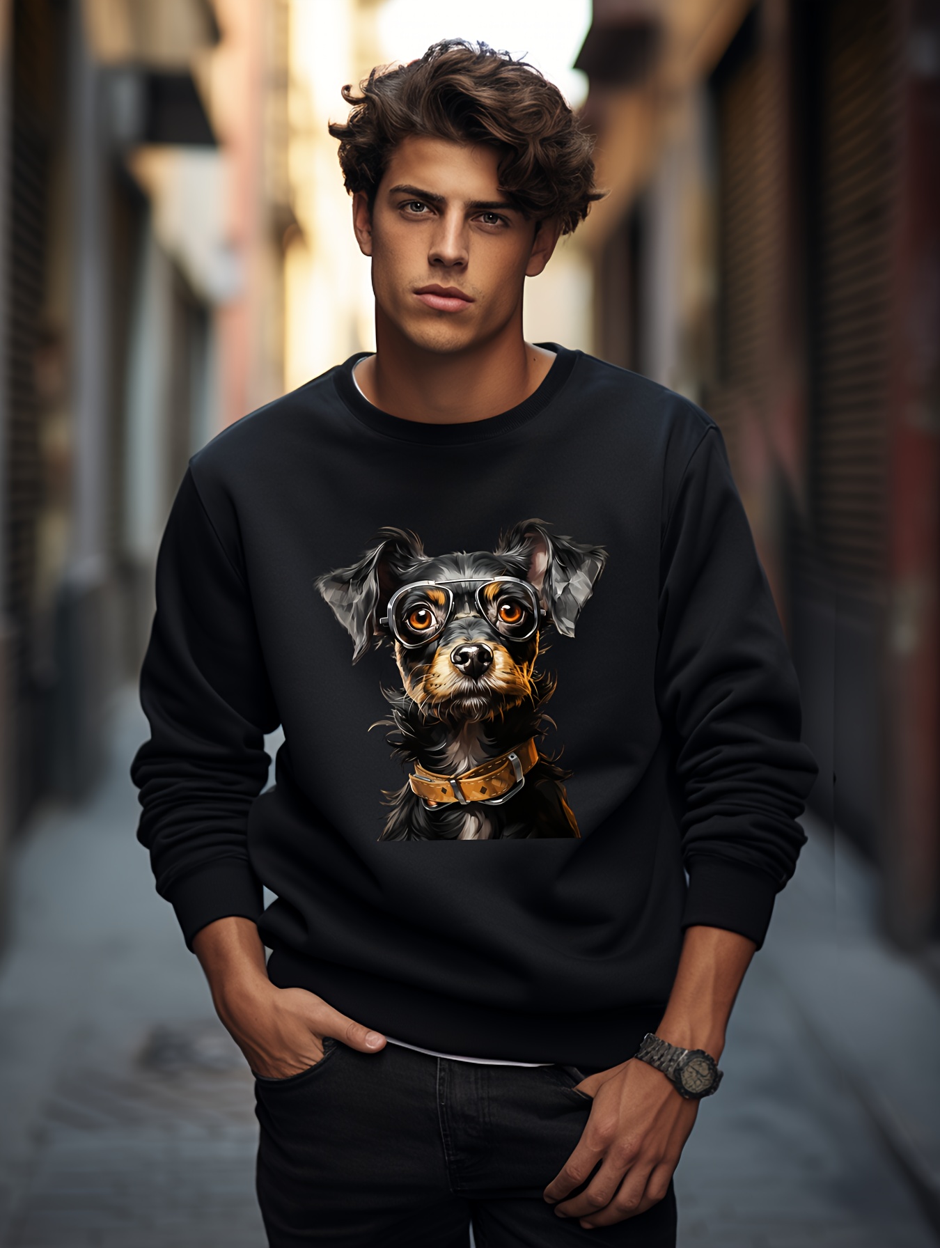 Black best sale dog sweatshirt