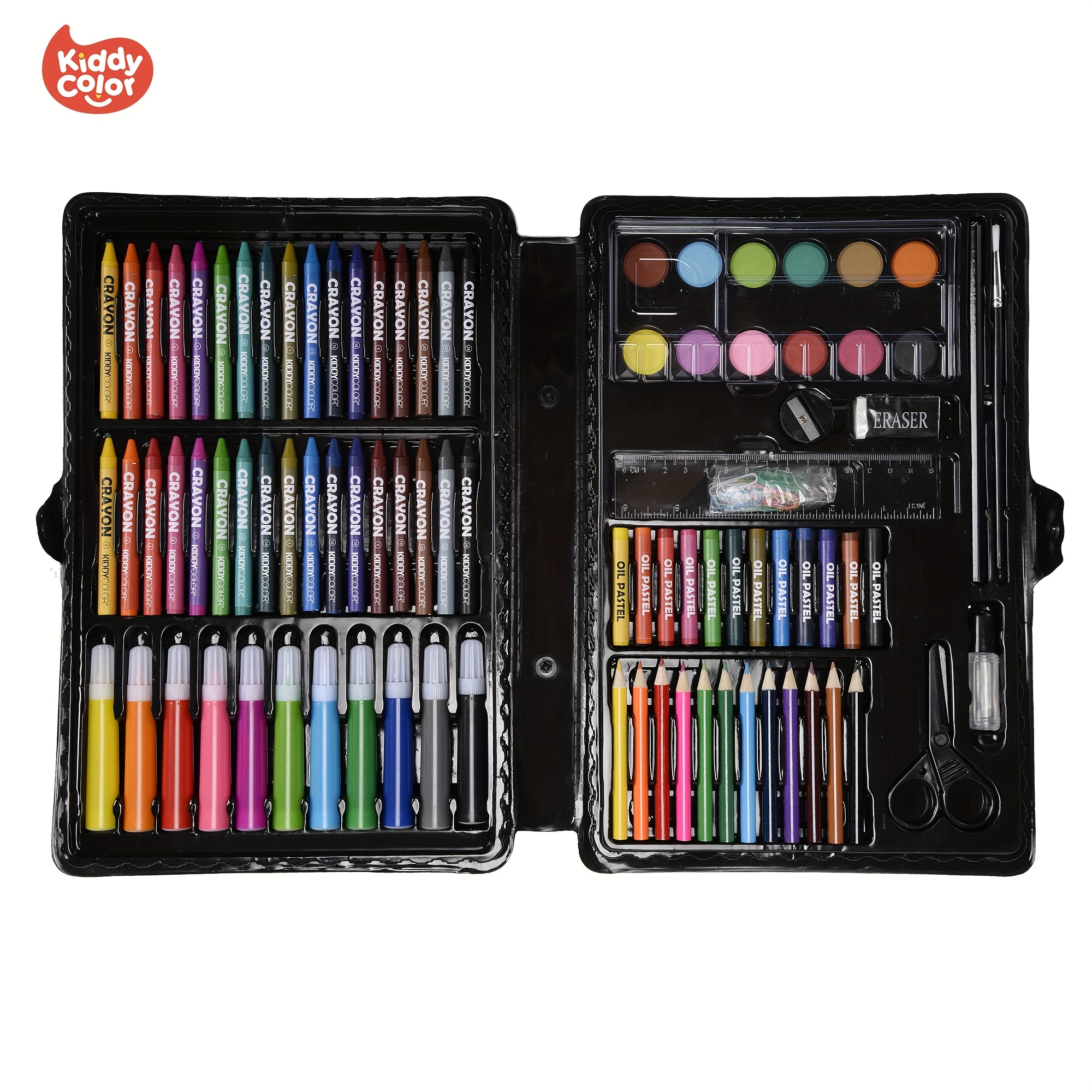 Deluxe Art Set For Kids, Painting & Drawing Art Supplies In A Plastic Case  With Markers, Watercolor Cakes, Color Pencils, Great Art Kit Gift For  Christmas New Year - Temu