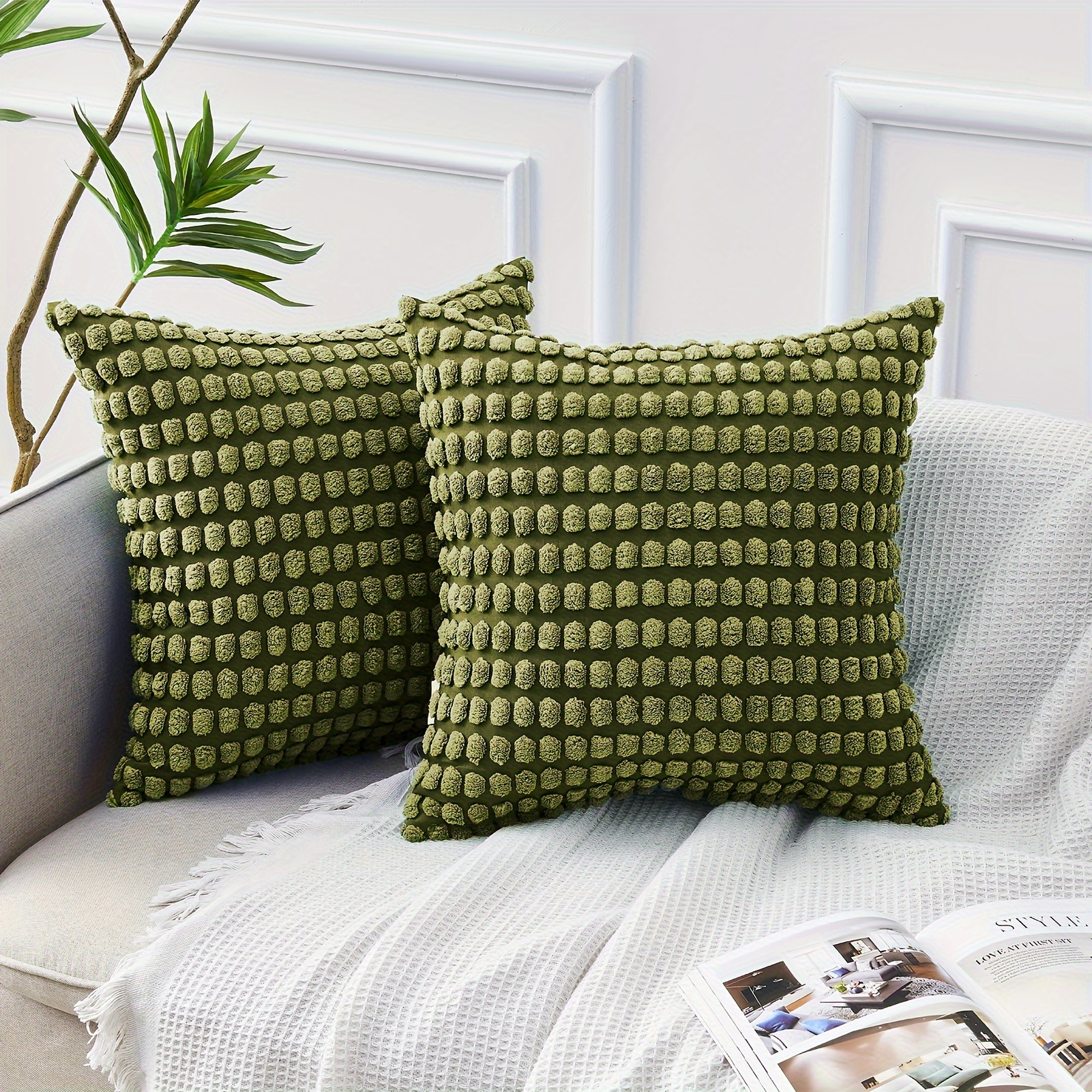 Comfy Plain Big Corduroy Corn Granules Throw Pillow Covers Temu