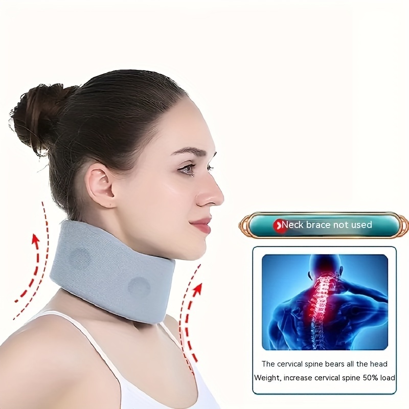 Memory Foam Neck Brace Cervical Collar, Relieves Neck And Spine Pressure,  Neck Collar, Ergonomic Neck Support
