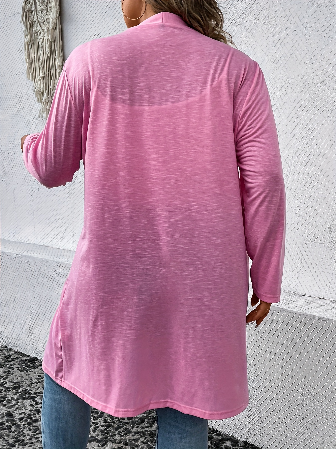 Bright pink shop long cardigan