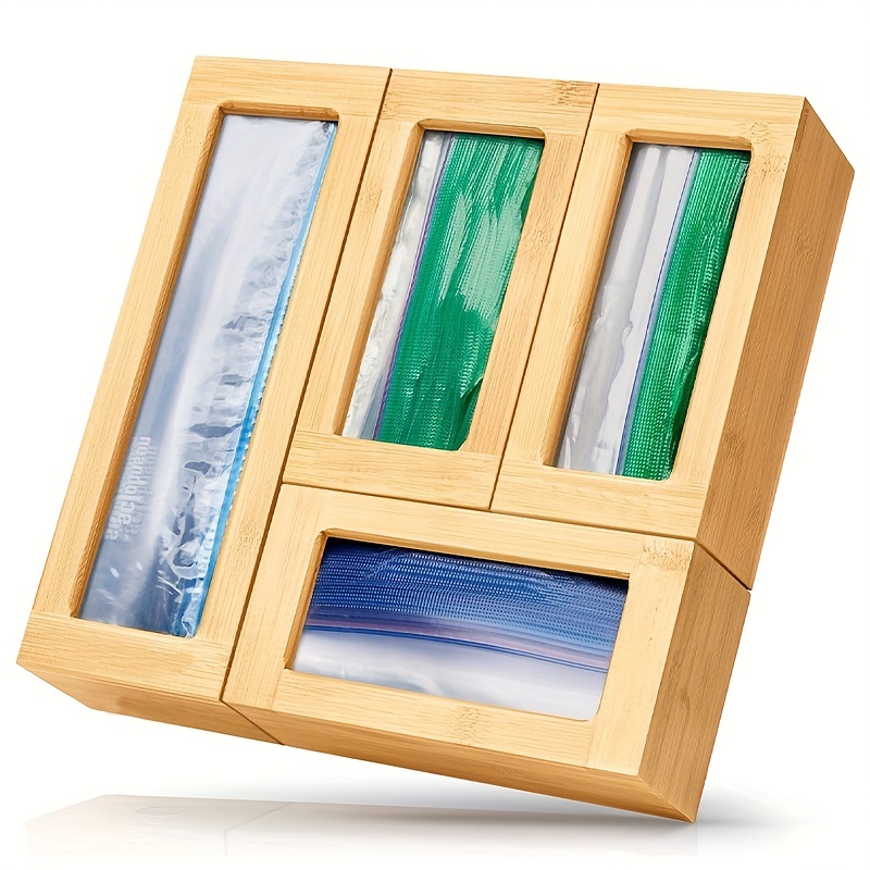 1 Stück Holz-Ziplock-Beutel-Organizer-Box Für Schublade