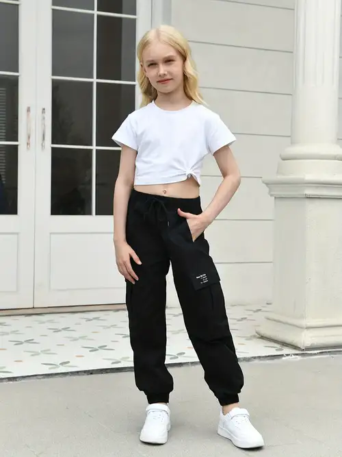 CARGO JOGGER PANTS FOR GIRLS COMFY CARGO PANTS Freesize Sports