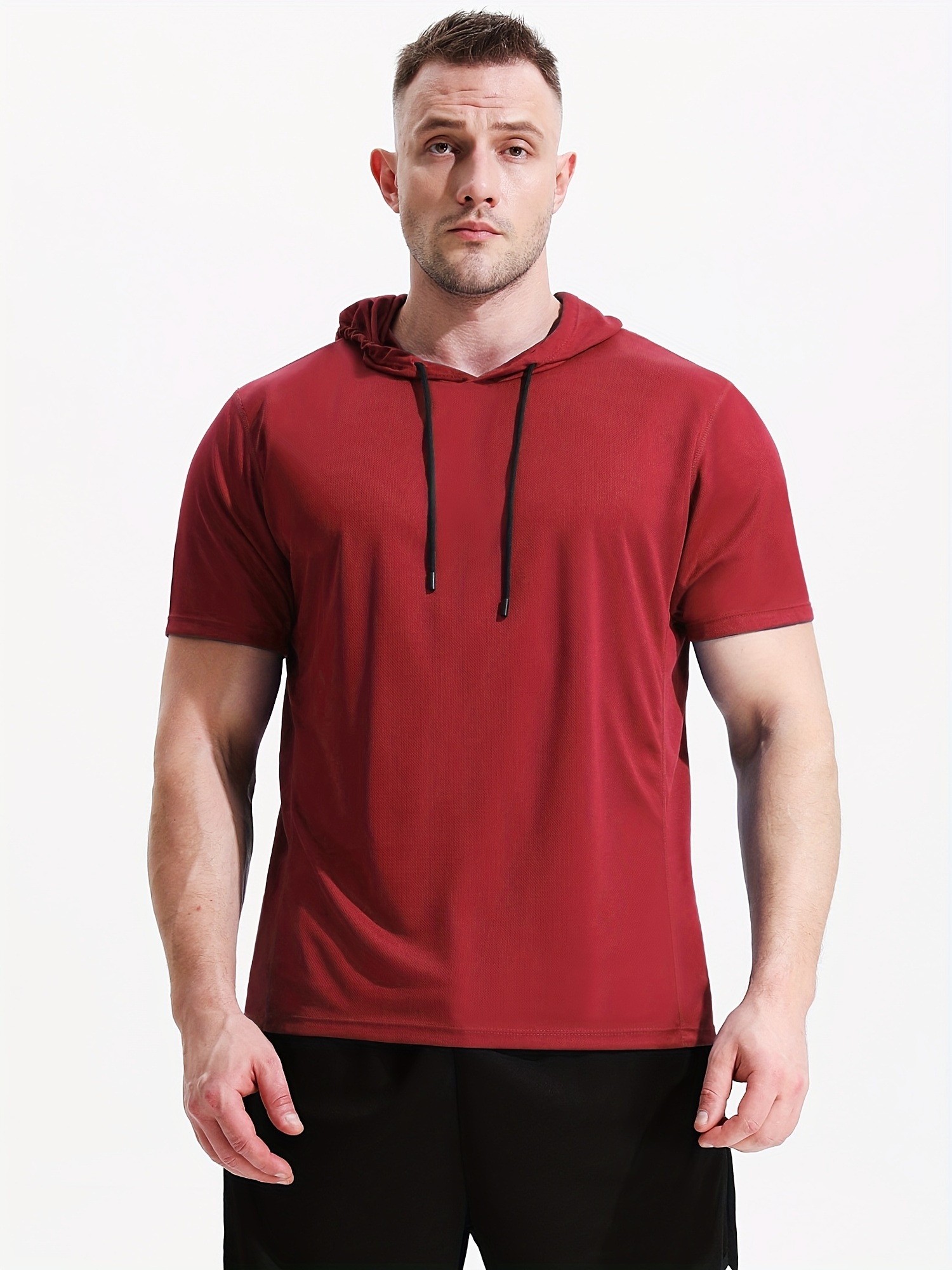 Men's Hooded Short Sleeve T-shirt in 2023