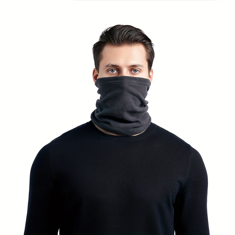 Thermal Fleece Snood Neck Warmer Scarf Warm Winter Ski For Men