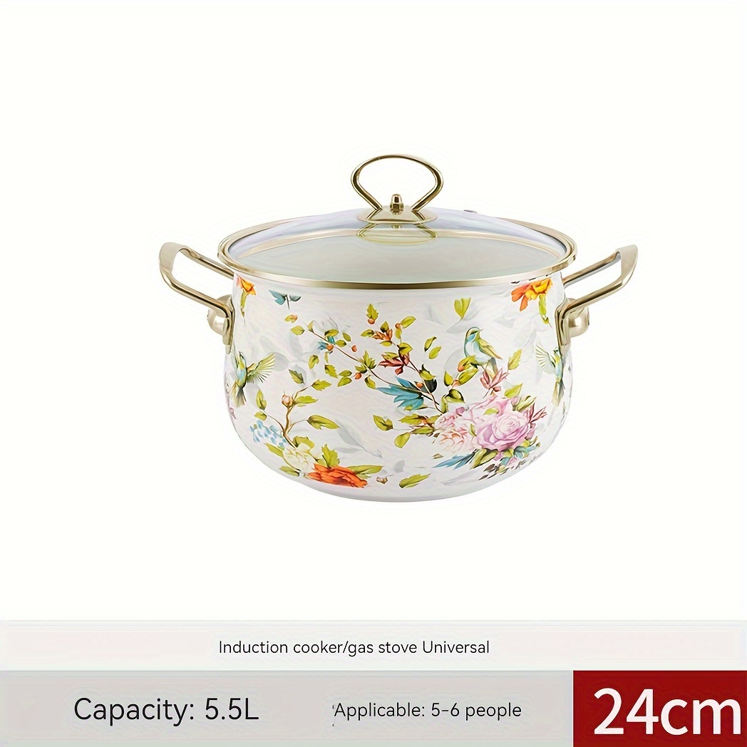 premium enamel soup pot with dual handles high temperature resistant large capacity for   boiling versatile for gas or     home and restaurant kitchens details 17