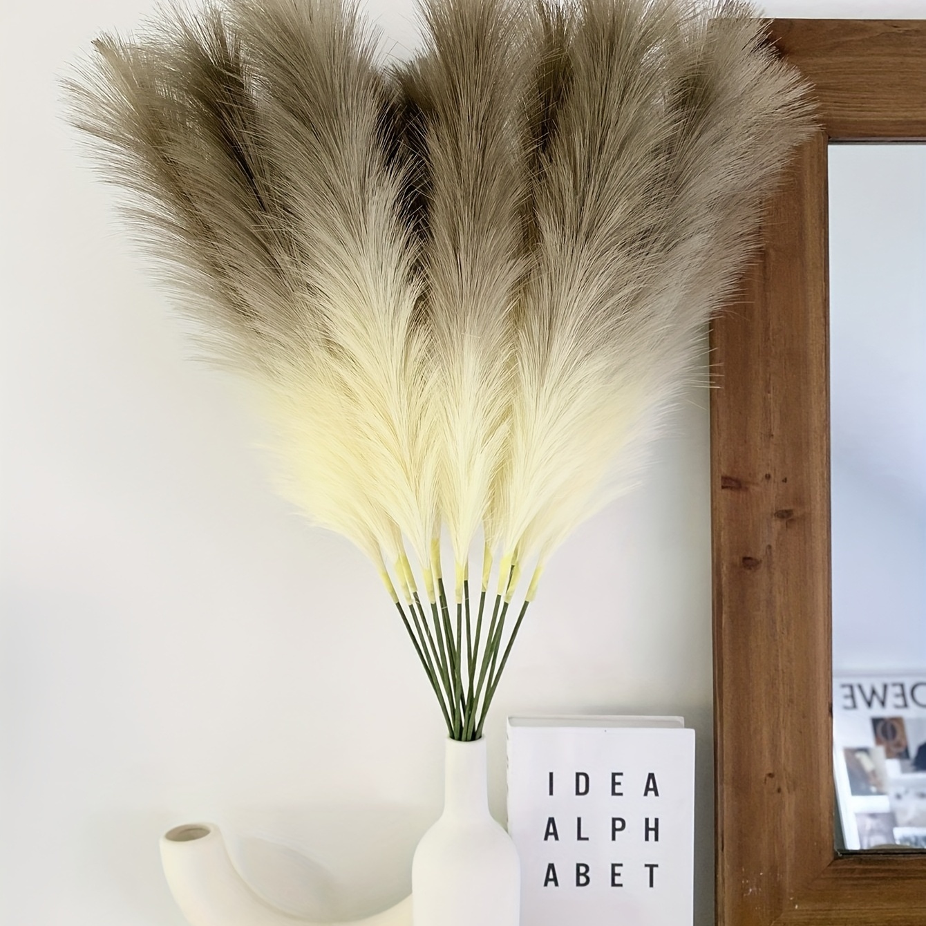 Boho chic Faux Pampas Grass For Home Decor And - Temu