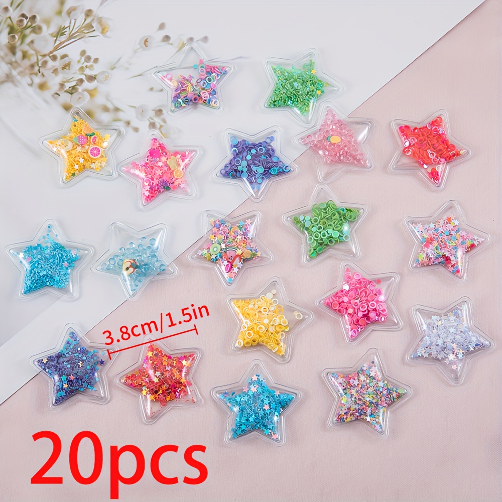 20pcs Hair Clips Patches 3-5.6cm Plastic Flash Patch Transparent Bb Clip Plastic Sleeve For Jewelry Hairpn Hair Clips Making