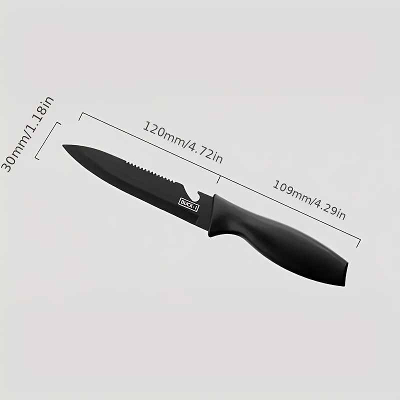 Household Rust-proof Black Blade Vegetable Cutting Knife, Full Set, Kitchen  Stainless Steel Vegetable Meat Knife Set [kitchen Knife + Bone Knife +  Kitchen Scissors + Sharpening Stick + Plastic Dark Green Knife Holder] -  Temu