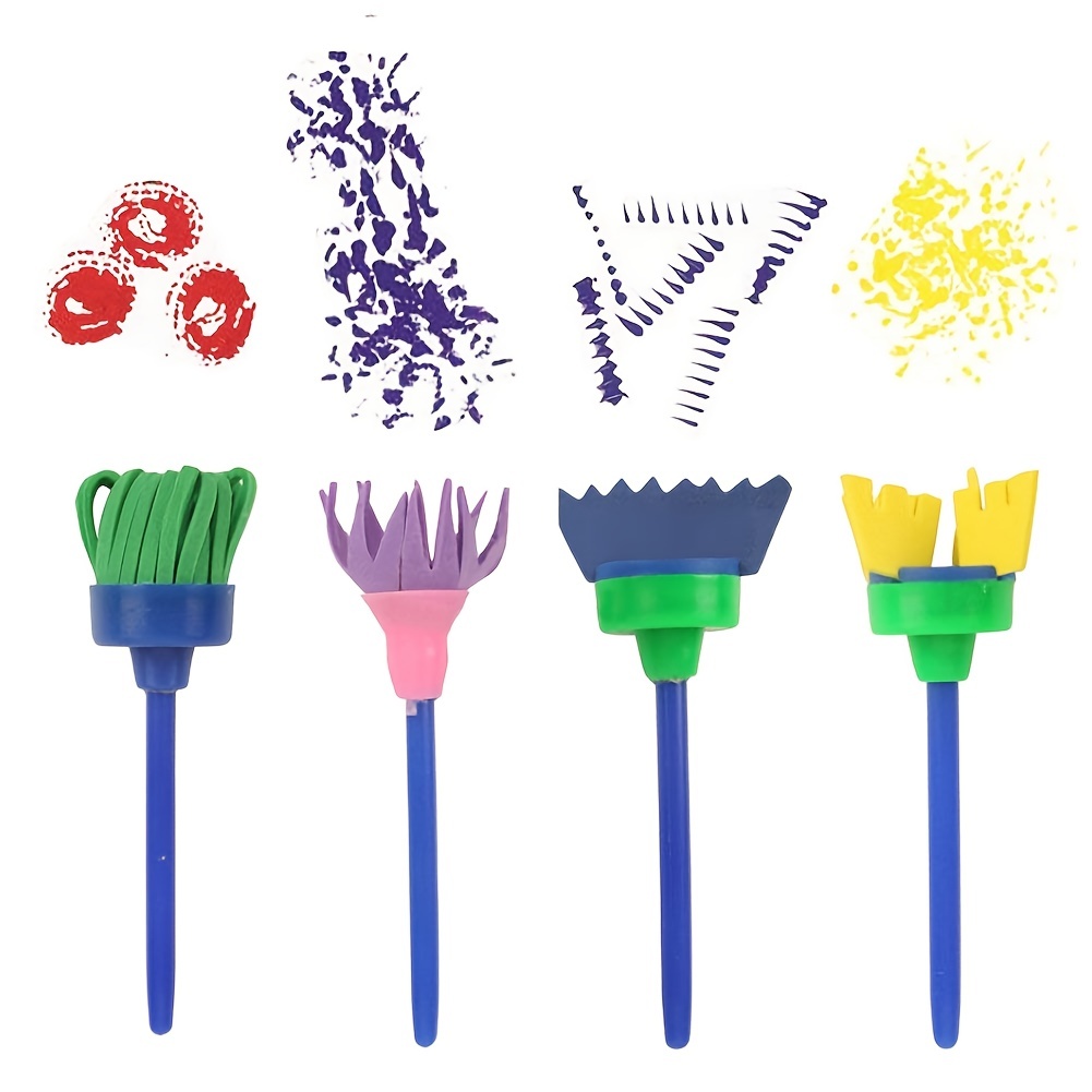 4pcs/set DIY Painting Tools Drawing Tools Flower Stamp Sponge