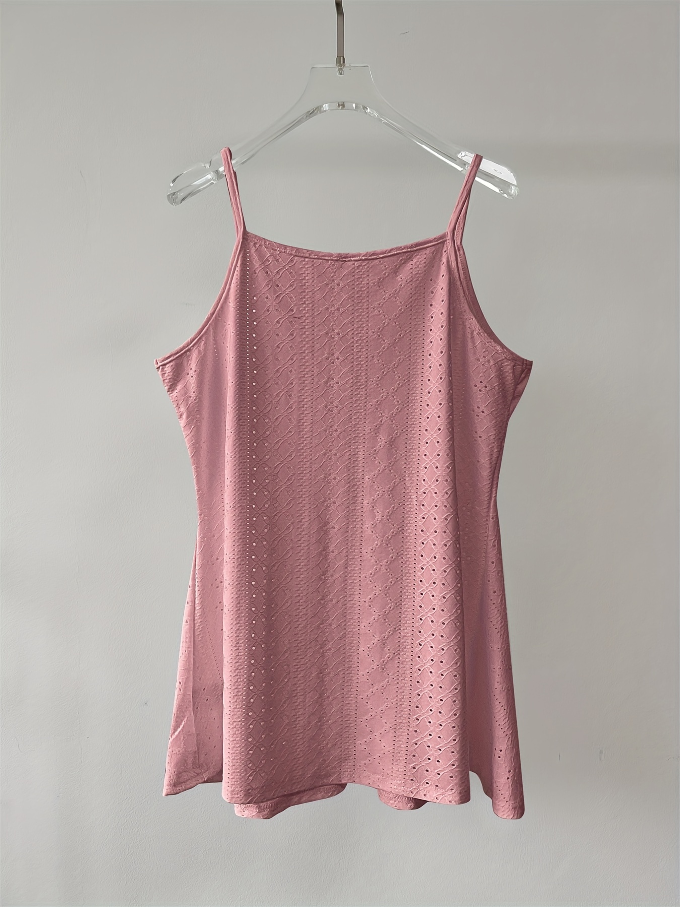 Eyelet Spaghetti Strap Cami Top Summer Women's Clothing