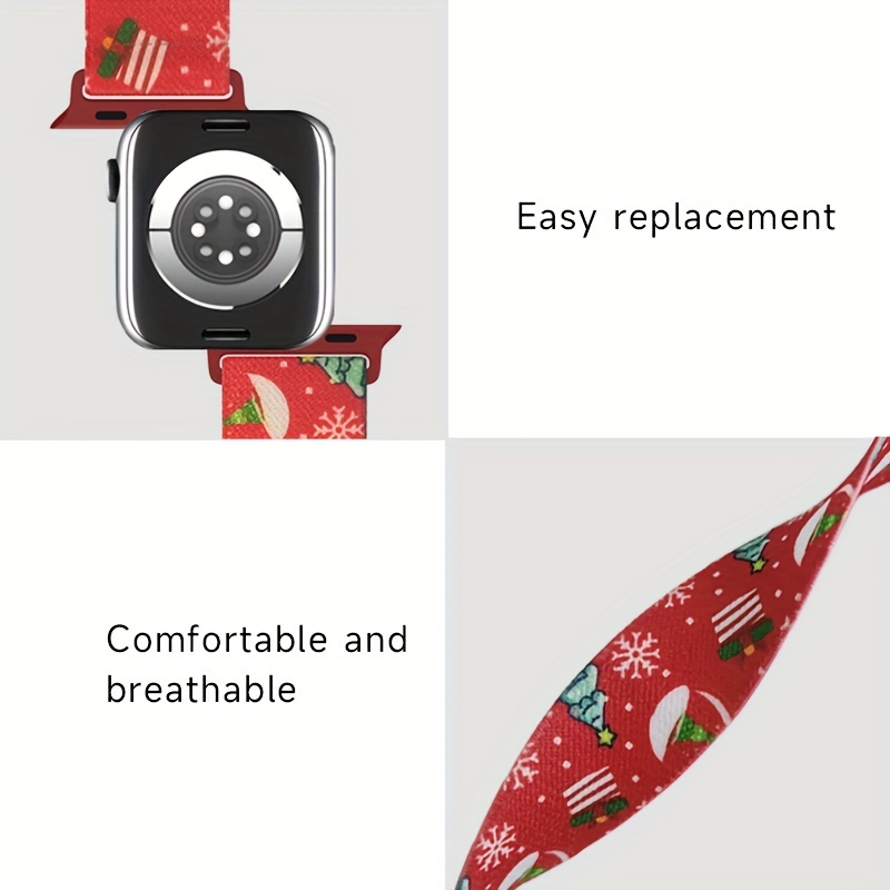 Cute Christmas Charm Watchband Compatible With Iwatch Series, Nylon Watch  Replacement Band Strap For Women Men - Temu Bulgaria