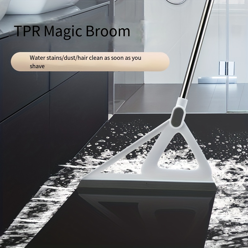 Lingouzi Multi-purpose Magi_c Wiper Sweeping - Broom Bathroom Ash Non-stick  Hair Broom Wet and Dry Broom, for Bathroom Home