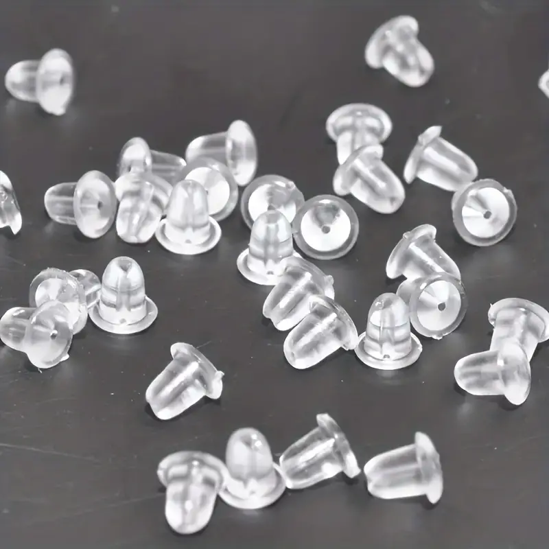 Transparent Plastic Ear Clog Ear Stud Earring Pin Backs Ear - Temu