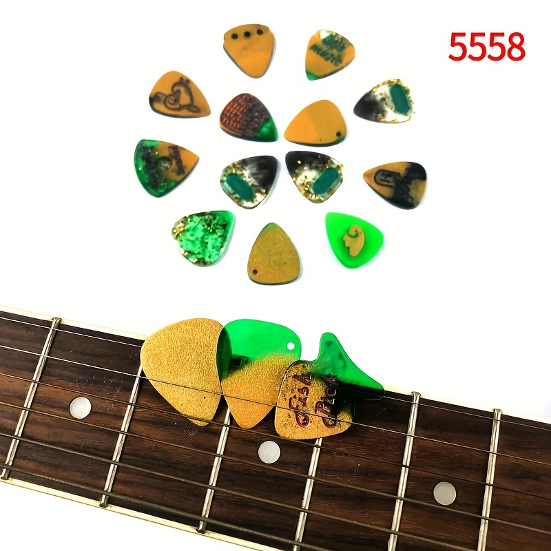 Resin Mold for Guitar Pick, Guitar, Triangle Plectrum Resin Molds Silicone, Guitar Pick Holder Molds for Resin Casting, Resin Keychain Molds for