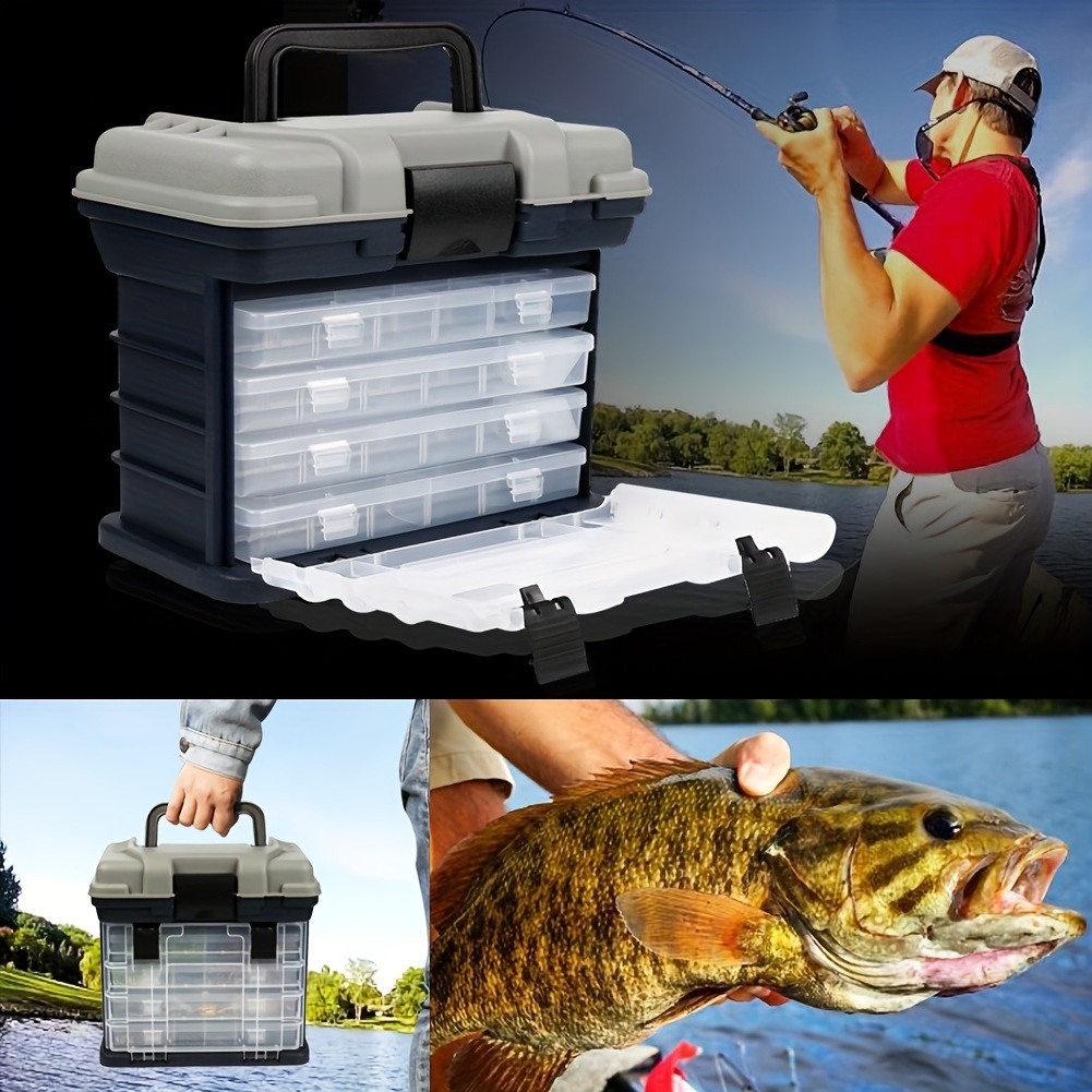 Fishing Utility Storage Case, Multifunctional 4 Layers Fish Baits