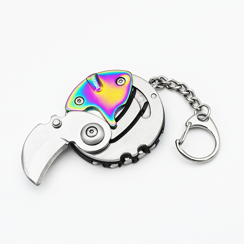 Men's Stainless Steel Keychain with Coin Holder
