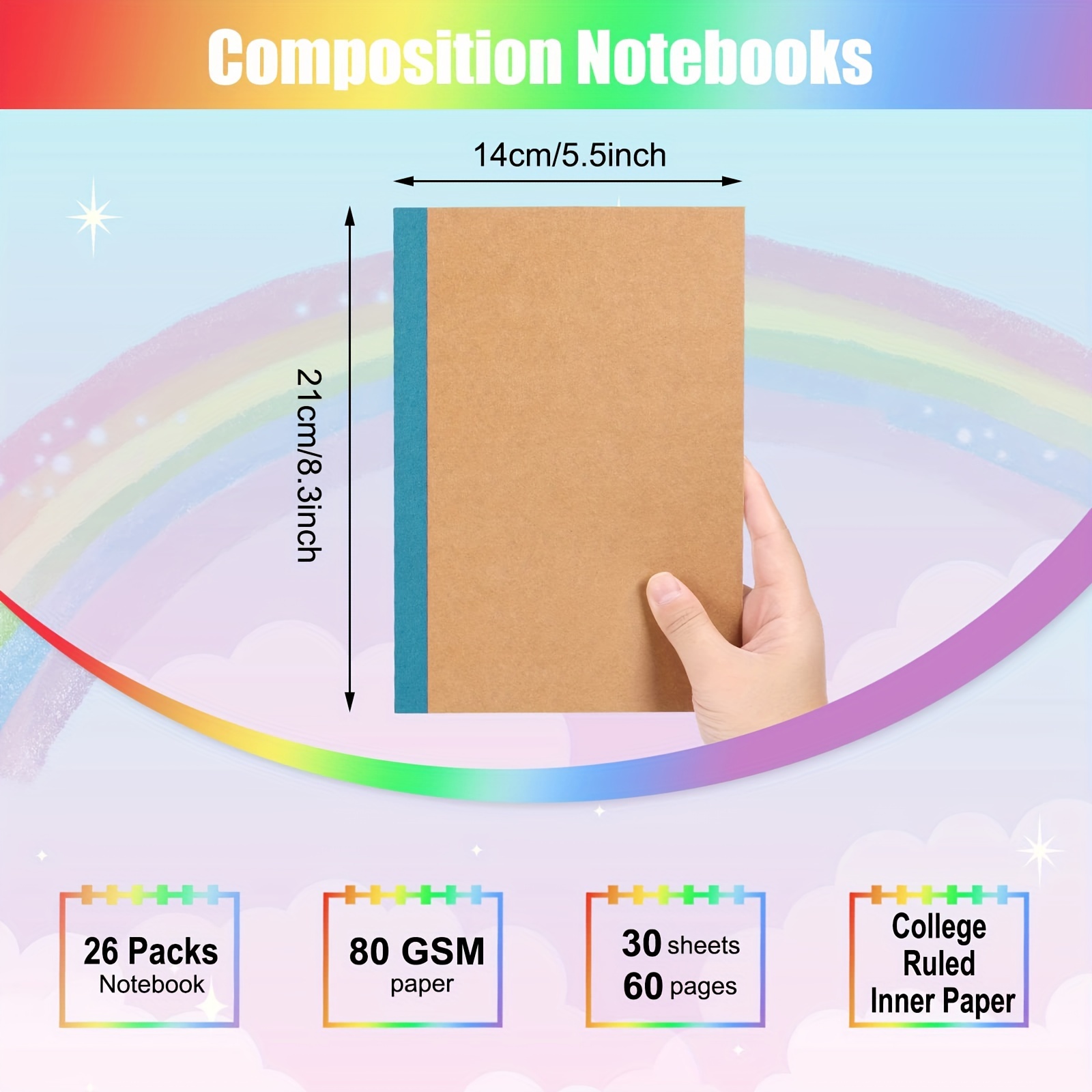 A5 Cute Composition Notebooks College Ruled Notebooks - Temu