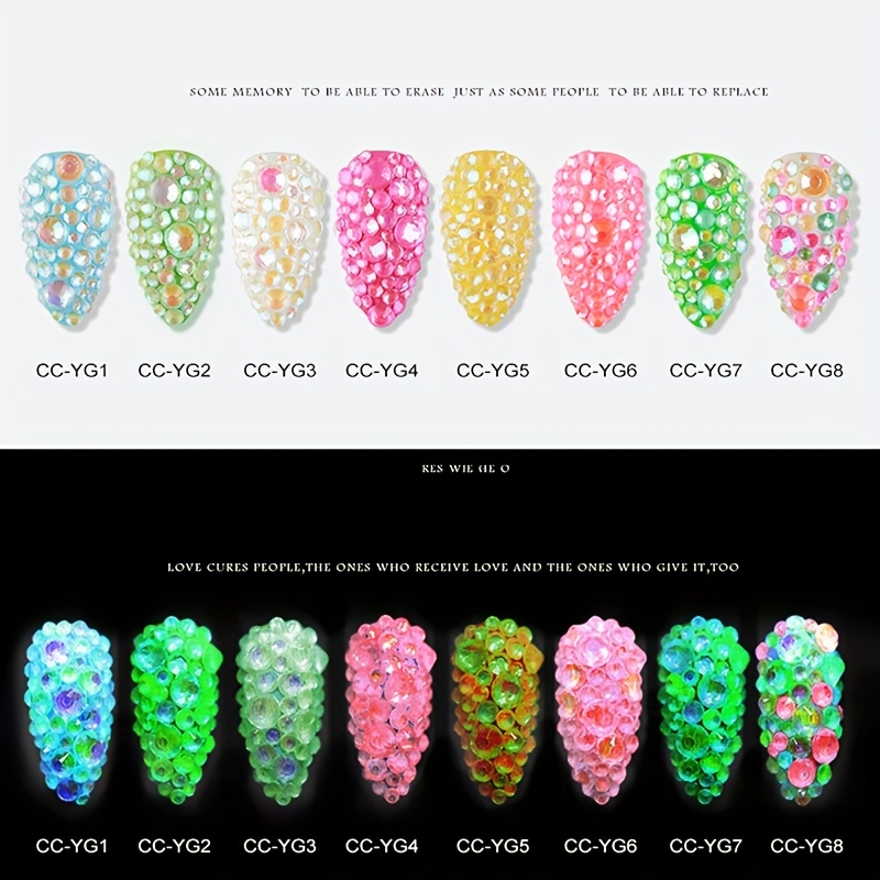 300pcs Perlas De Sirena Aurora Iridescente, Accesorios De Decoración De  Uñas De Cristal Translúcido Para Mujeres, Arte De Uñas Diy - Belleza Y  Salud - Temu Spain