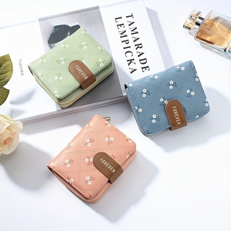 Simple Argyle Pattern Short Wallet, Solid Color Clutch Purse, Women's  Classic Credit Card Holder - Temu
