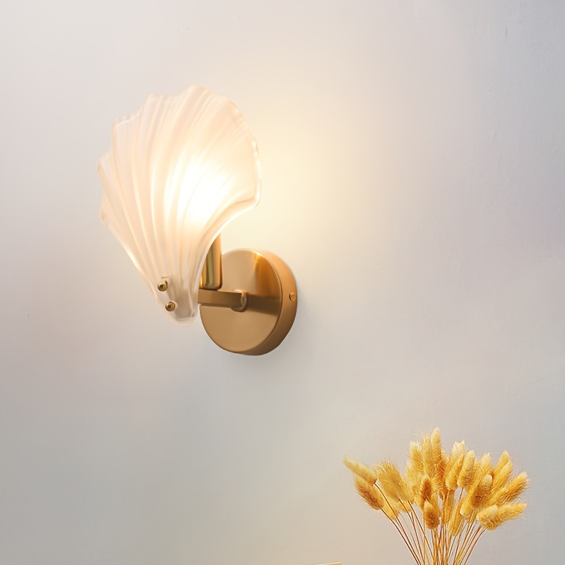 Appliques Murales Nordic Modernes en Boule De Verre, Applique Murale Milky  Glass Ball Doré pour Lampe de Chevet Chambre À Coucher Salon Couloir Salle