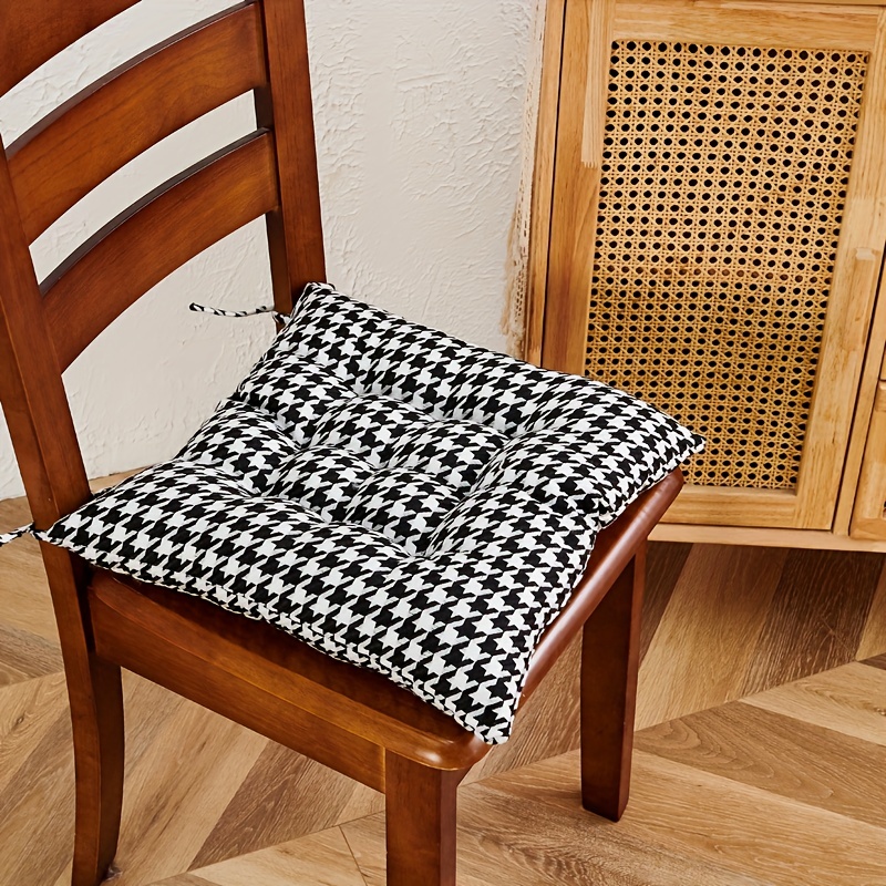 Burlap Houndstooth Cushion For Office Chair Dining Chair - Temu