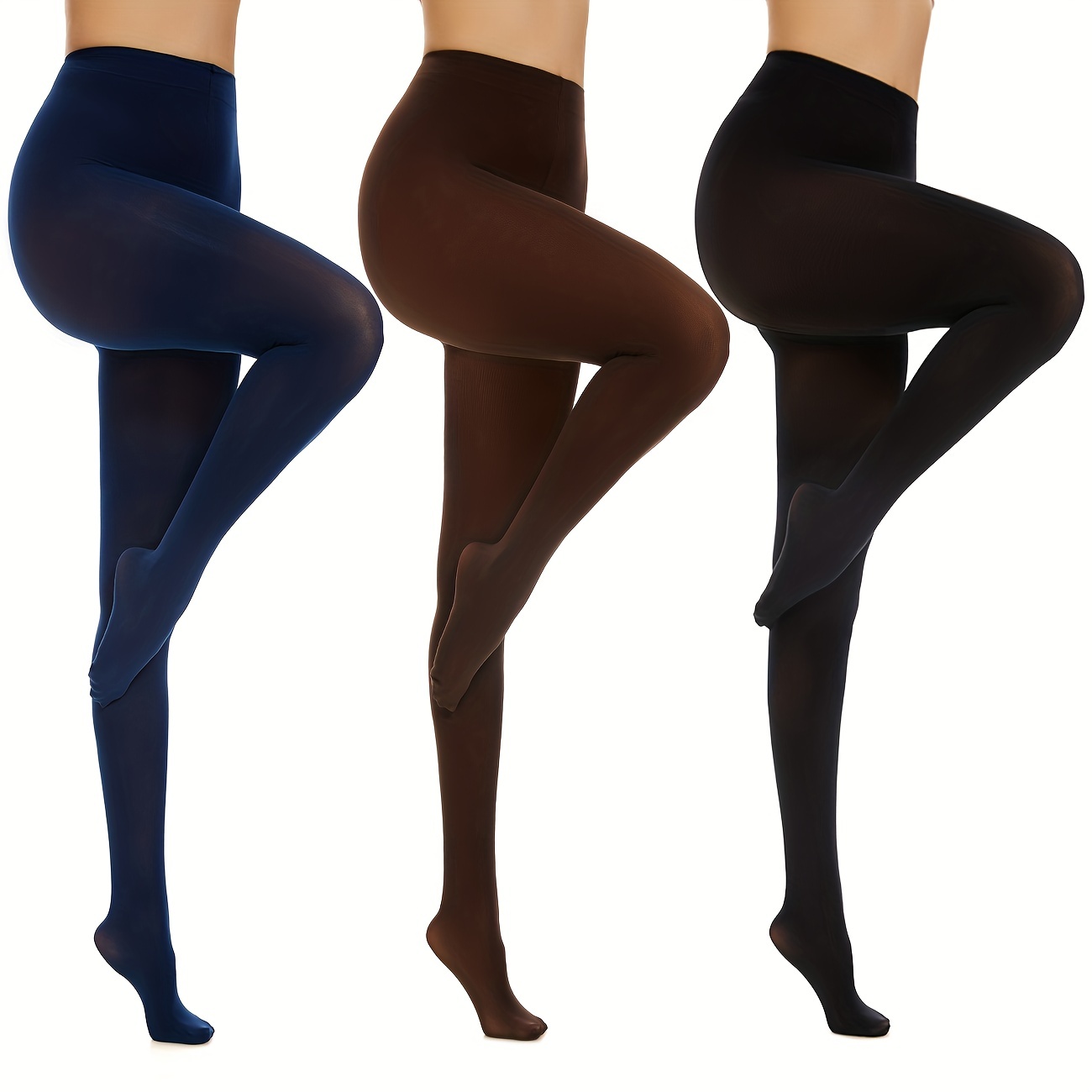 Lycot Black Navy Assorted Premium Quality 3/4 Plain Tights For