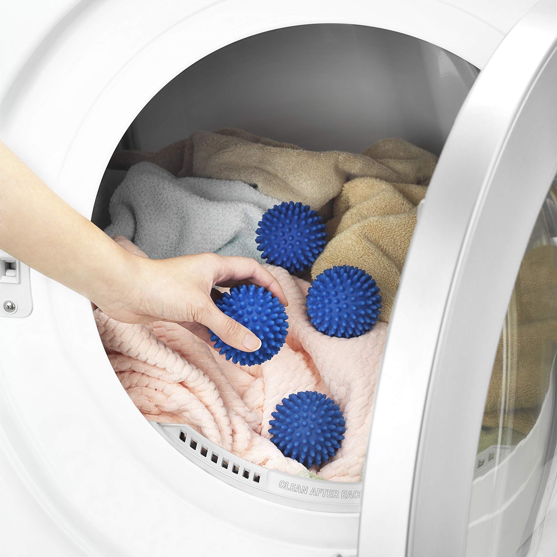 4 bolas de secado de ropa reutilizables, alternativa al suavizante de tela  para reducir el tiempo de secado, menos arrugas, menos estática, suavizan