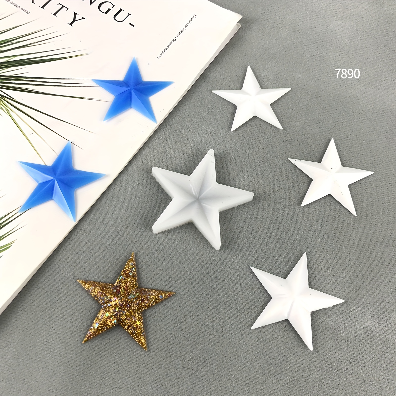  HengKe Star Silicone Mold,2pcs 3D Stars Shape Silicone