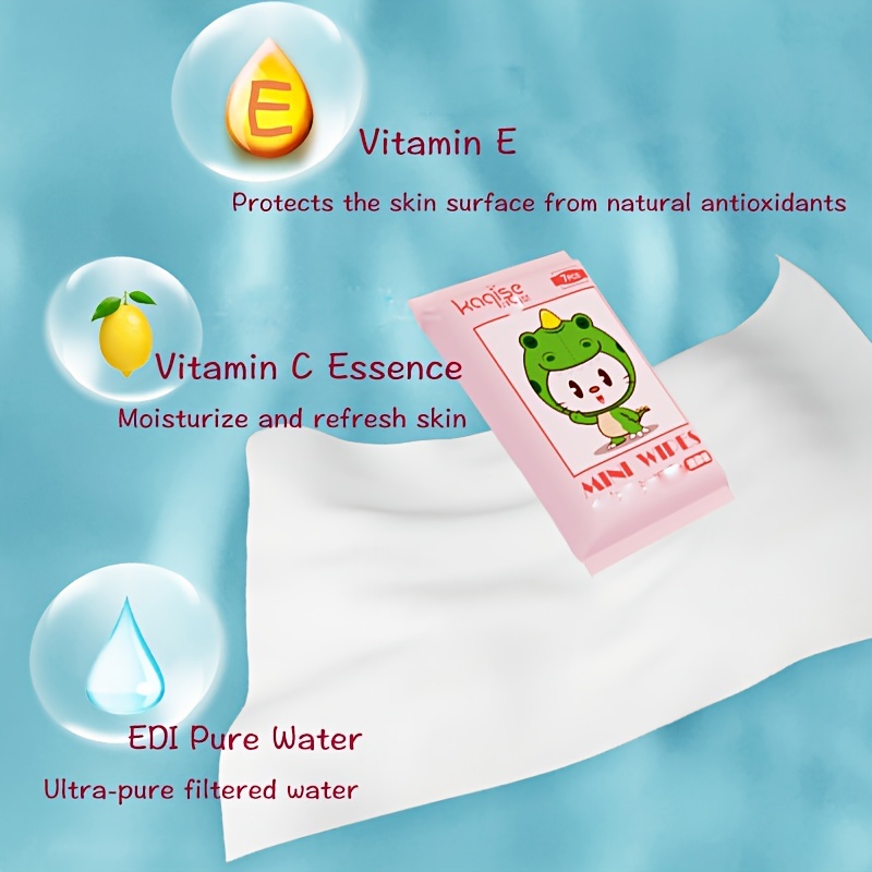 Ultra Mini Wipes, Portable Small Package Hand & Mouth Cleaning Wet Tissue  For Home, Outdoor Camping & Travel - 7pcs/4bags