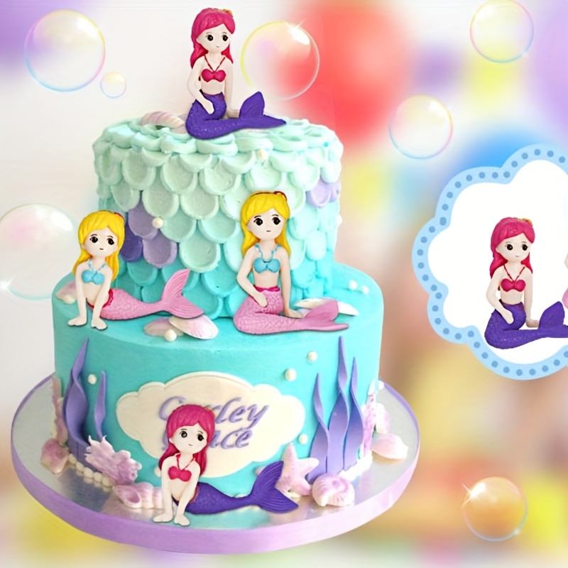 Mermaid Cake Decorations - Free Returns Within 90 Days - Temu Austria