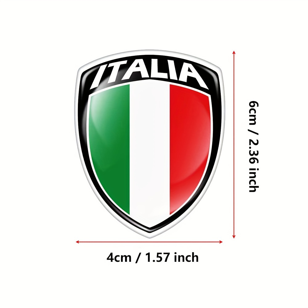2 Stück Italien Flagge Schildförmige Aufkleber Emblem - Temu Germany