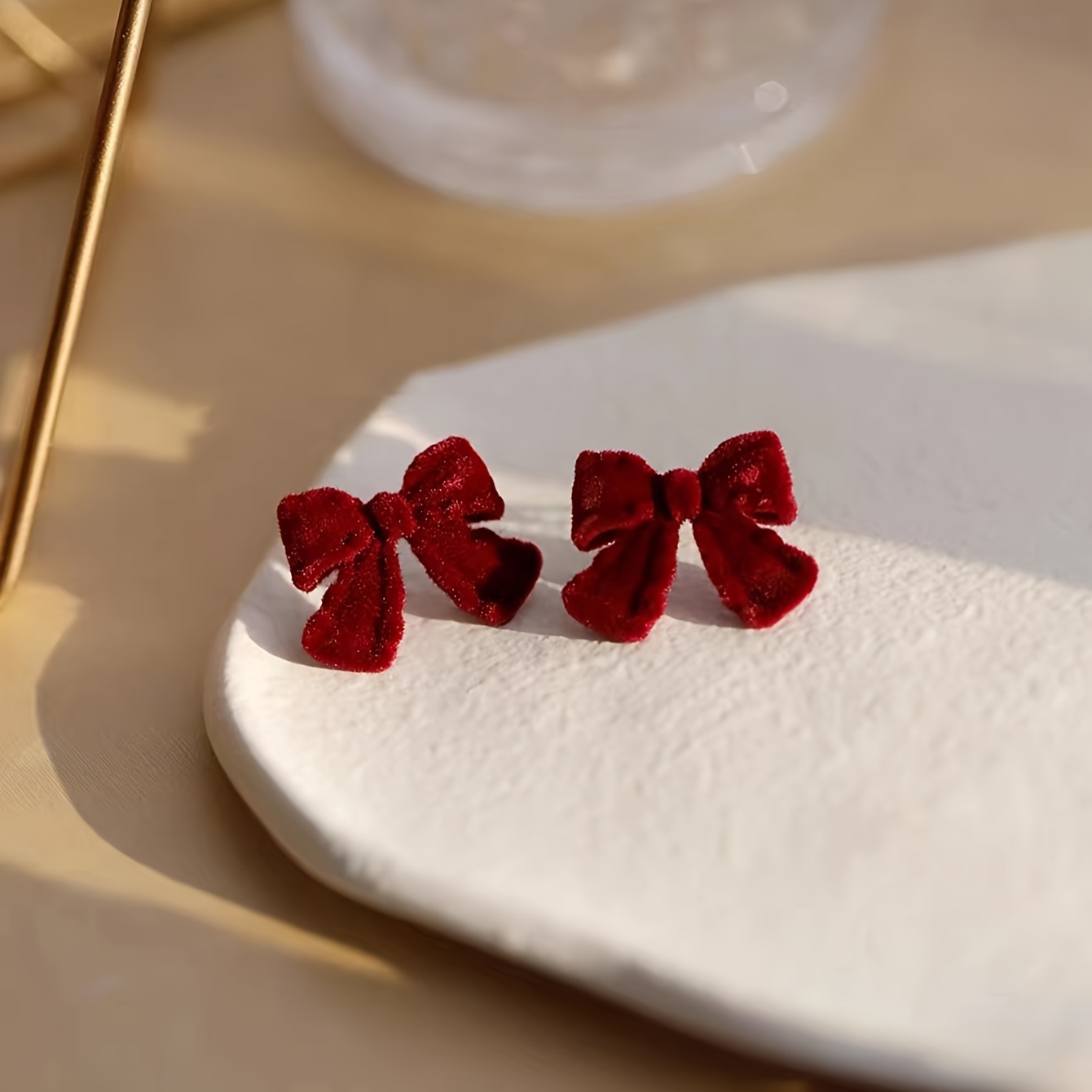 Boucles D'oreilles Clous En Forme De Rose Rouge, Fermoir En Argent 925, Neuves Avec étiquettes