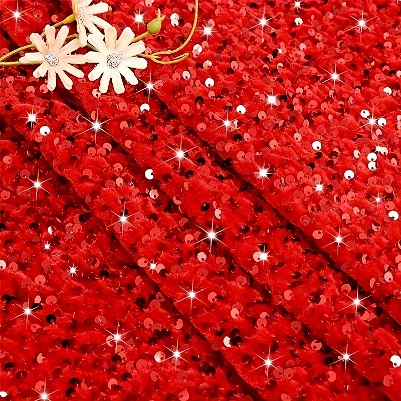 2yards Big Sequin Fabric Glitter Shiny Embroidery Fabric For - Temu
