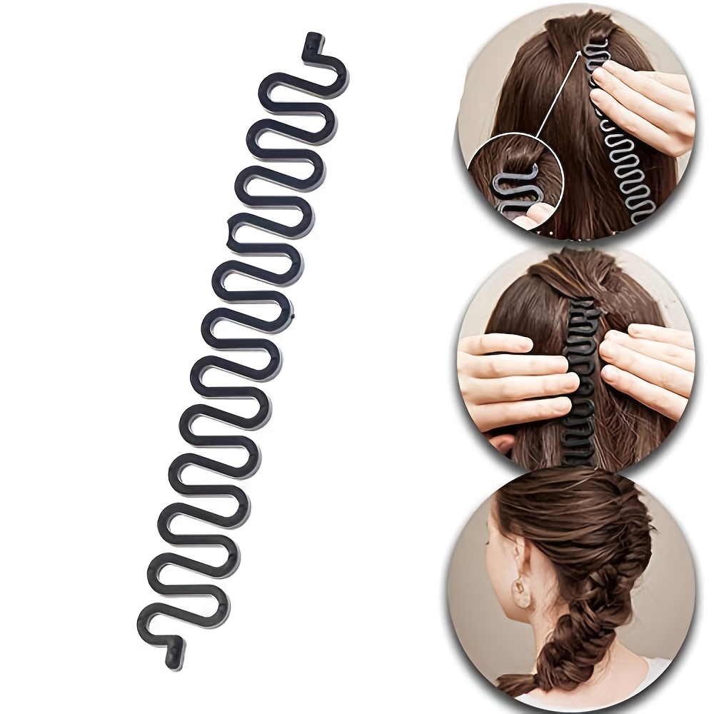 Damen Einfach Einsatz Haarnadel Haarstyling Clip Kamm Klebe Dutt Macher  Werkzeug